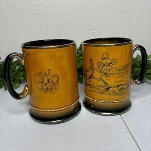 Vintage Arthur Wood England Mug Stein Ye Old Hunting Days (2)